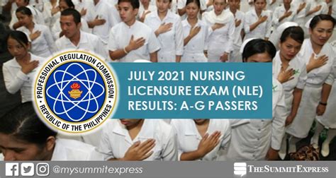 prc nle result|NLE RESULT: July 2021 nursing board exam list of passers.